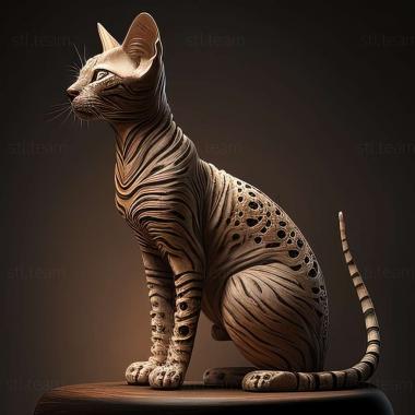 3D model Egyptian Mau cat (STL)